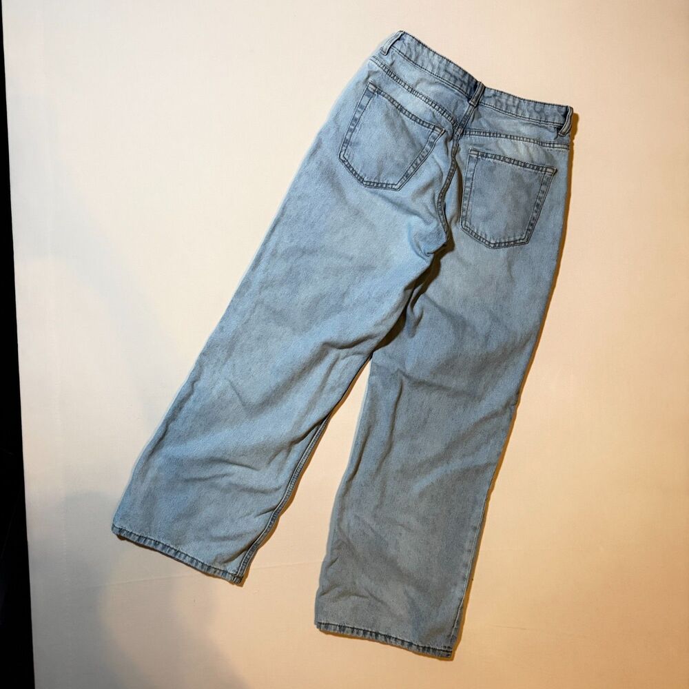H&M Divided baggy stonewash jeans 100% cotton size 6 - Picture 3 of 8